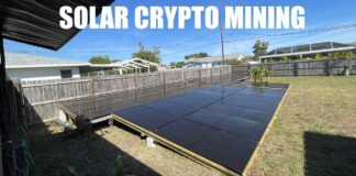 HE’S MINING WITH HIS OWN SOLAR!